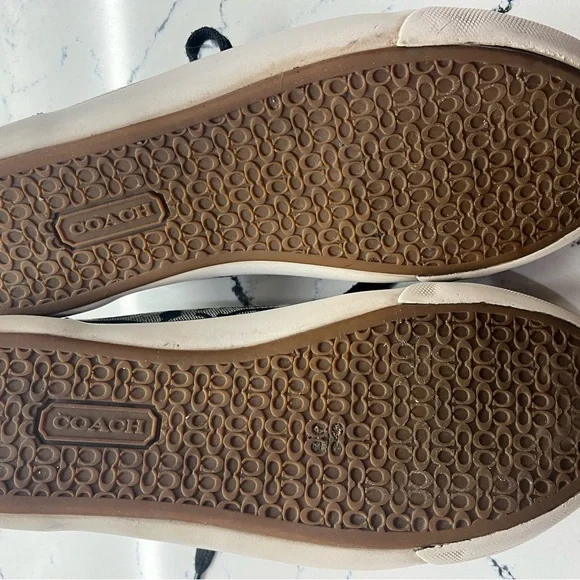 Coach Monogram Black and Cream Women's Sneakers - Picture 6 of 7